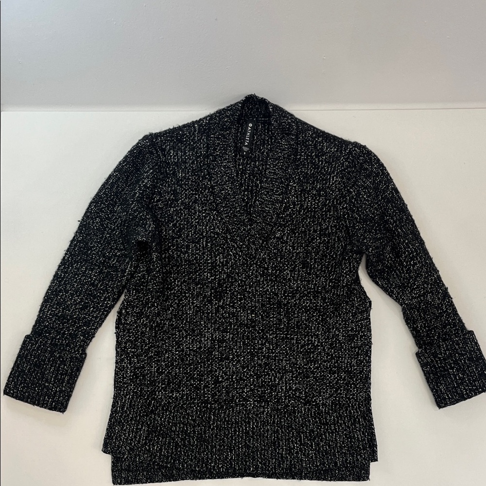 Athleta Black V-Neck Sweater
